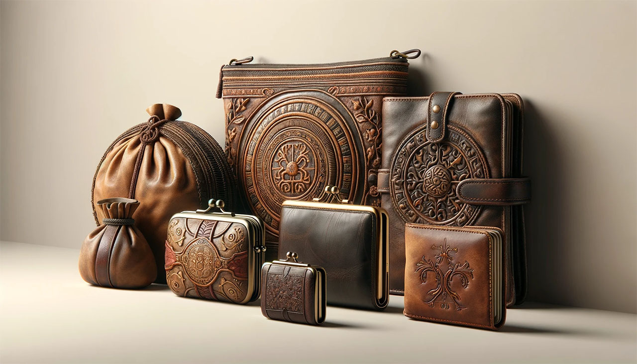 Portemonnees uit verschillende eeuwen